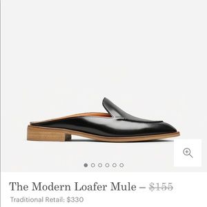 NWT Everlane black loafer mules!